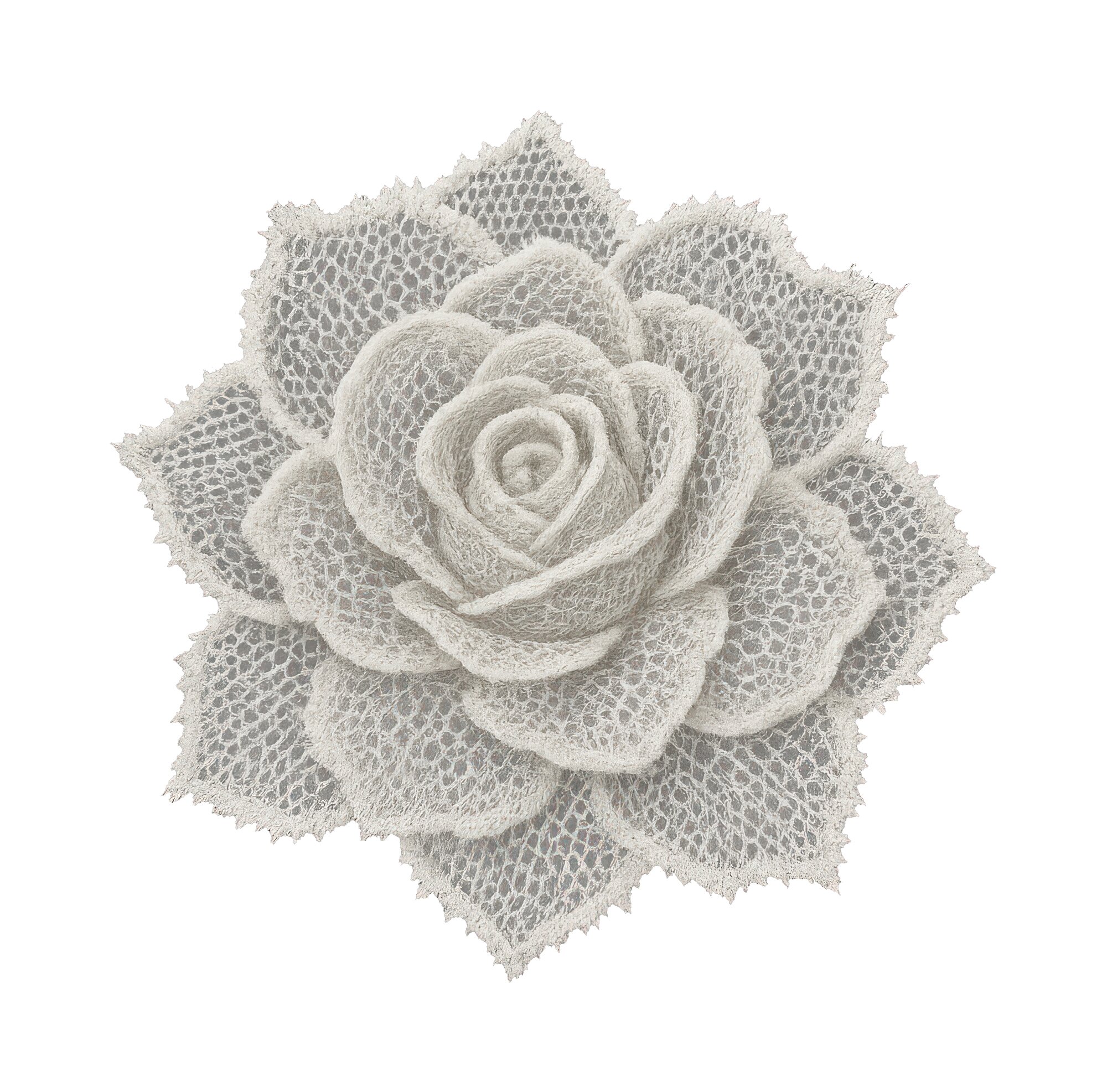 Small sample: floral embroidery on cotton